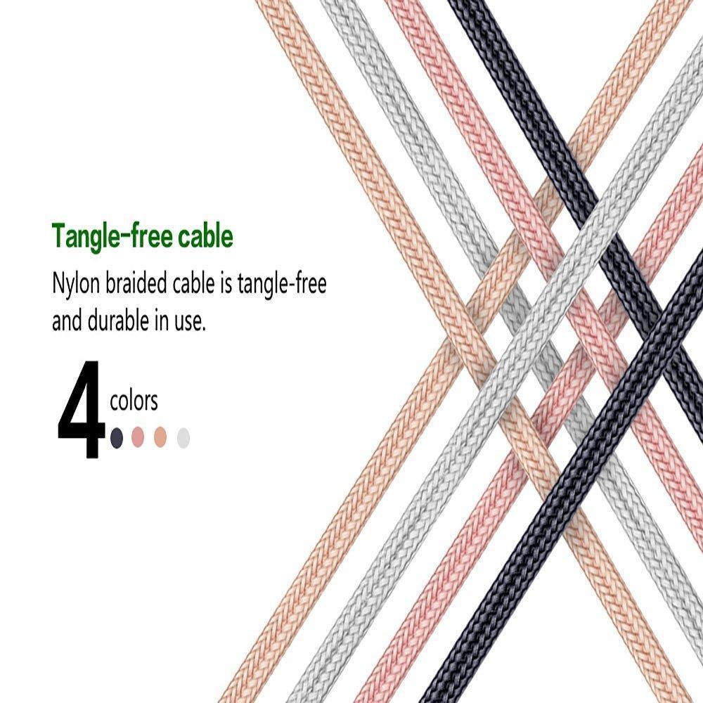 Bulk Magnetic Heads 3 in 1 Braided Fast Charging Usb Cord With Lighting, Micro USB and Type C