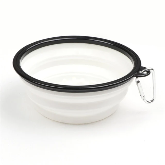 Promotional Custom Logo Collapsible Slow Feeding Pet Folding Silicone Bowl