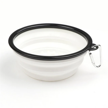 Promotional Custom Logo Collapsible Slow Feeding Pet Folding Silicone Bowl