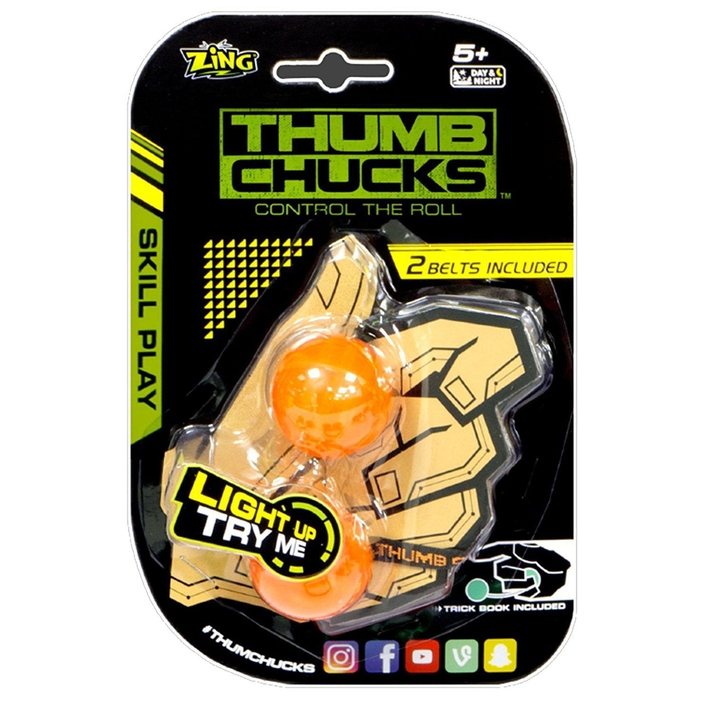 Wholesale Bulk Glow Thumb Chucks - Assorted Colors