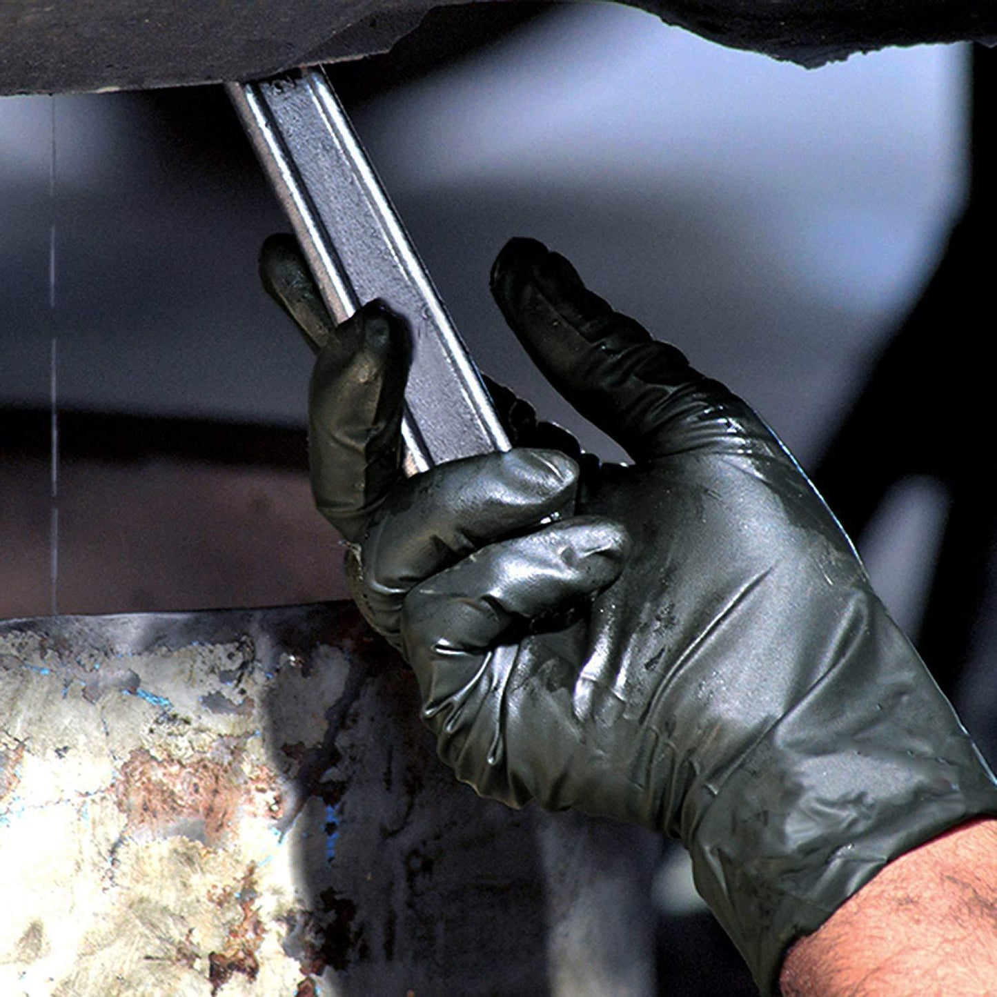 Bulk Black Disposable Nitrile Gloves, Powder Free, Textured Disposable 1000 Gloves Case