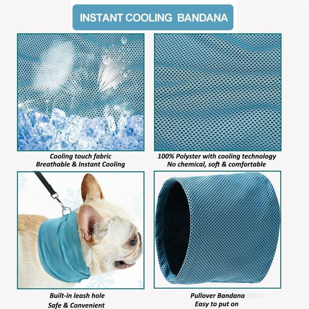 Wholesale Instant Cooling Pet Bandana-Dog Scarf Summer Cooling Towel Wrap Dog Collar for Bulldog Puppy Cats etc