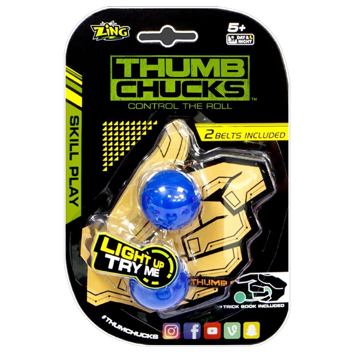 Wholesale Bulk Glow Thumb Chucks - Assorted Colors