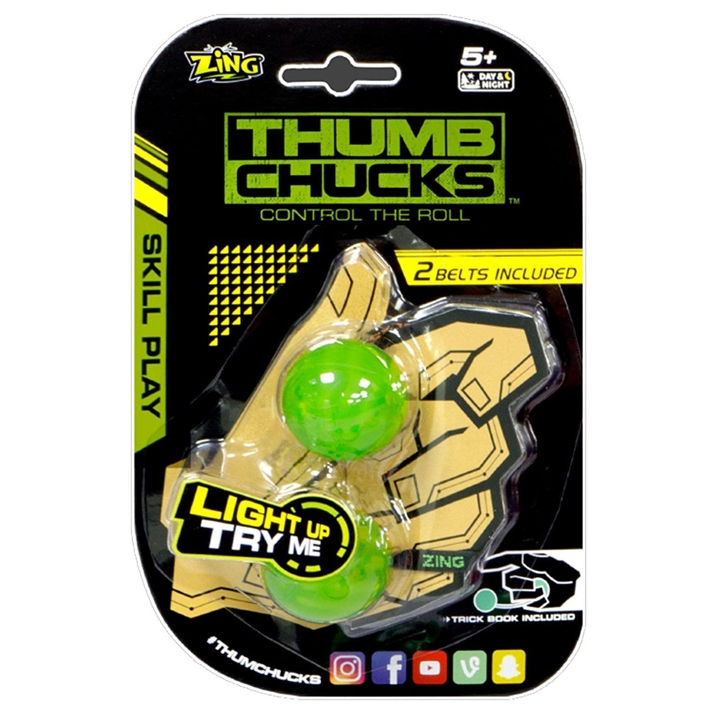 Wholesale Bulk Glow Thumb Chucks - Assorted Colors