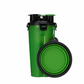 Promotional Custom Logo 2 In 1 Pet Travel Water And Food Bottle With Foldable Pet Bowl