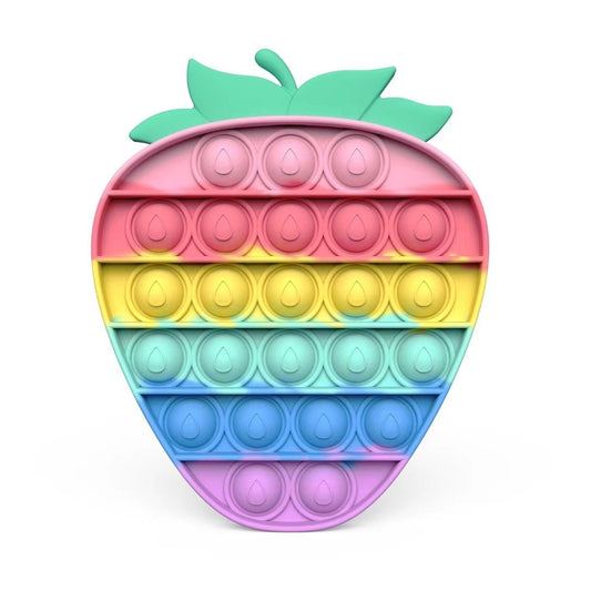 Wholesale Rainbow Strawberry Fidget Toys Pop It Bubble Sensory For Kids Adults