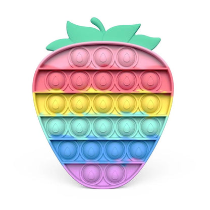Wholesale Rainbow Strawberry Fidget Toys Pop It Bubble For Kids Adults