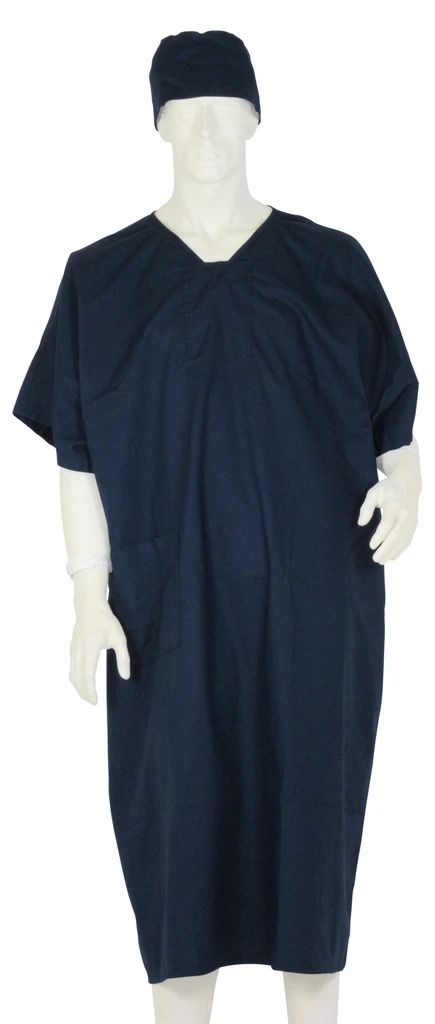 Custom Logo Washable Hospital Gowns, Promotional Gowns, Logo Printed Cotton Hospital Gowns