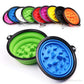 Promotional Custom Logo Collapsible Slow Feeding Pet Folding Silicone Bowl