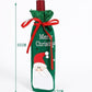 Custom Logo Christmas Wine Bottle Cover Bags Snowman Santa Claus