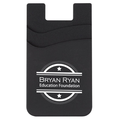 Promotional Custom Logo Dual Pocket Silicone Phone Wallet