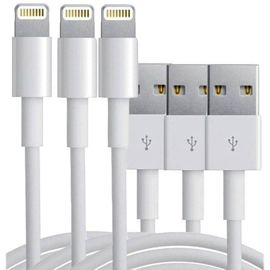 Bulk Lightning Connector to USB Charging and Sync Cable - 3 Pack