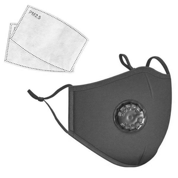 Bulk Fashion PM2.5 Filter Face Mask With Extra Carbon Filter Respirator Mask