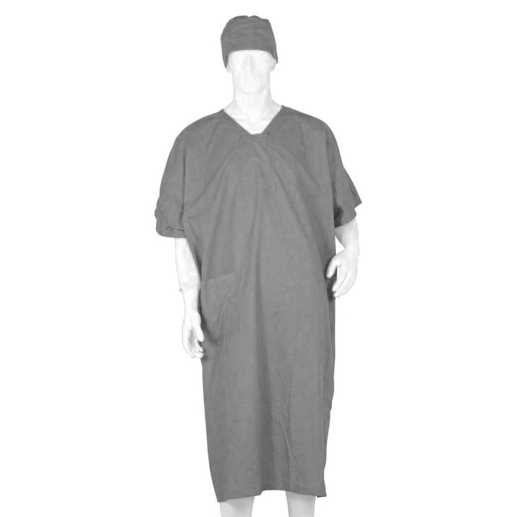 Custom Logo Washable Hospital Gowns, Promotional Gowns, Logo Printed Cotton Hospital Gowns