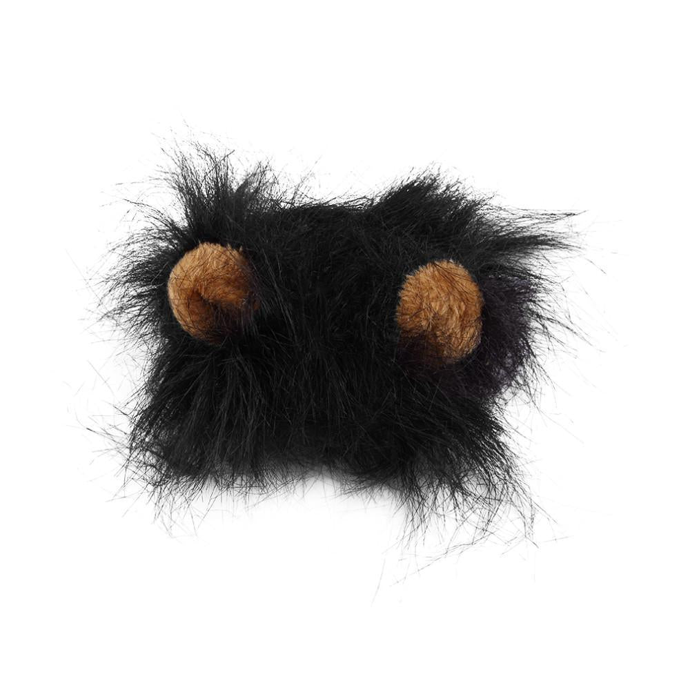 Wholesale Bulk Pet Cat Dog Dress Up Costume Wig Emulation Lion Hair Mane Ears Head Cap Autumn Winter Muffler Scarf Pet Products