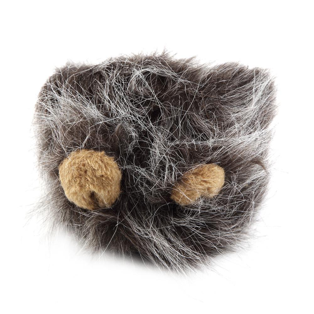 Wholesale Bulk Pet Cat Dog Dress Up Costume Wig Emulation Lion Hair Mane Ears Head Cap Autumn Winter Muffler Scarf Pet Products