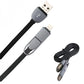 Custom Logo 2 In 1 Micro Usb Cable Android, Apple Mobile Phone Charger