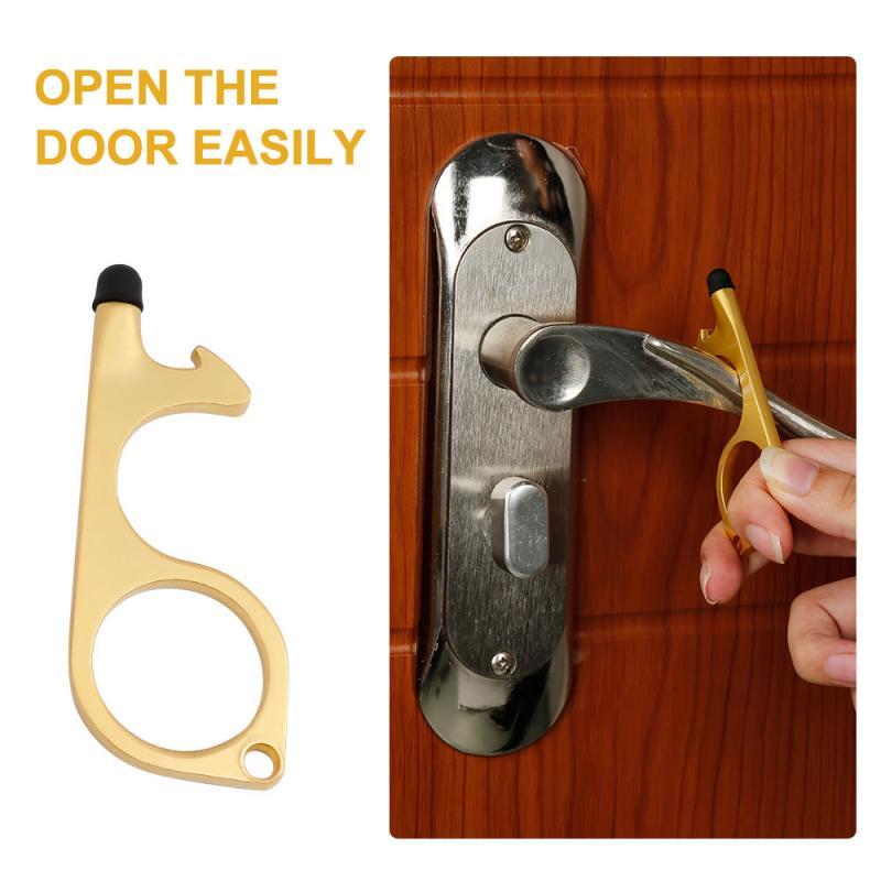 Bulk No-Touch Anti-bacterial Opener Keychain, Stay Hygiene Hand Door, Door Handle Contactless Opener