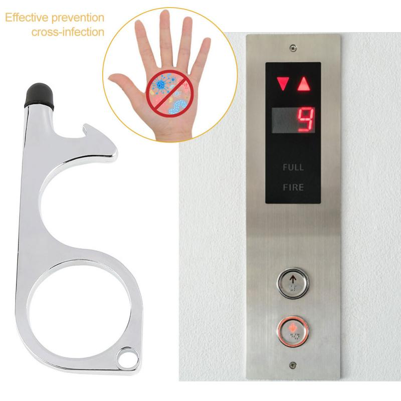 Bulk No-Touch Anti-bacterial Opener Keychain, Stay Hygiene Hand Door, Door Handle Contactless Opener