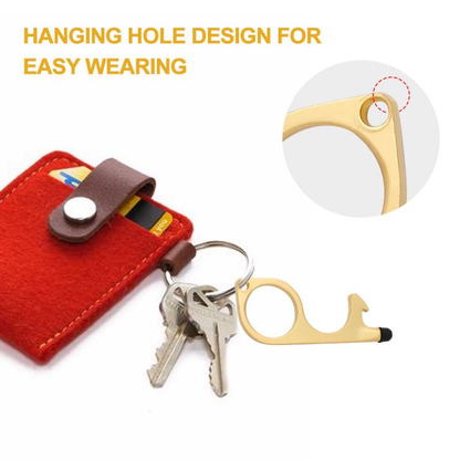 Bulk No-Touch Anti-bacterial Opener Keychain, Stay Hygiene Hand Door, Door Handle Contactless Opener