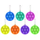 Bulk Key Chain Bubble Fidget Simple Dimple Toy Silicone Safe Stress Relief Toy