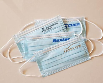 Custom Disposable Face Masks, Logo Printed Medical Face Mask 3 Ply - All Colors