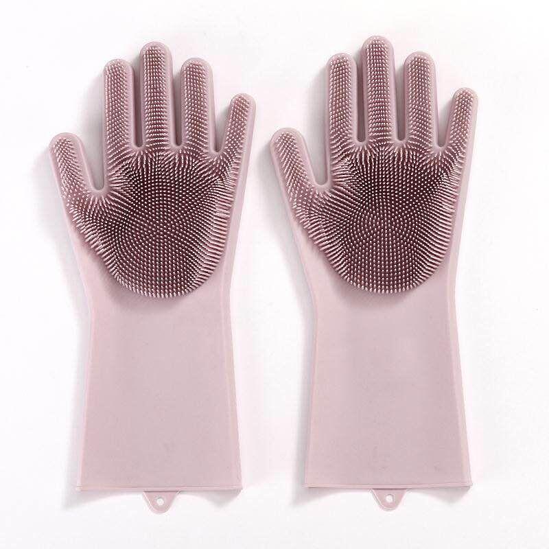 Bulk Magic Silicone Scrubber Rubber Cleaning Gloves, Dusting Dish Washing Pet Care
