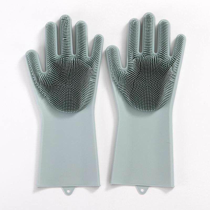 Bulk Magic Silicone Scrubber Rubber Cleaning Gloves, Dusting Dish Washing Pet Care