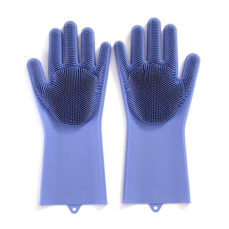 Bulk Magic Silicone Scrubber Rubber Cleaning Gloves, Dusting Dish Washing Pet Care
