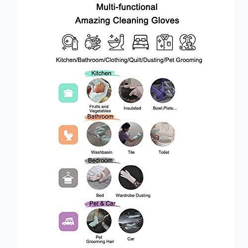 Bulk Magic Silicone Scrubber Rubber Cleaning Gloves, Dusting Dish Washing Pet Care
