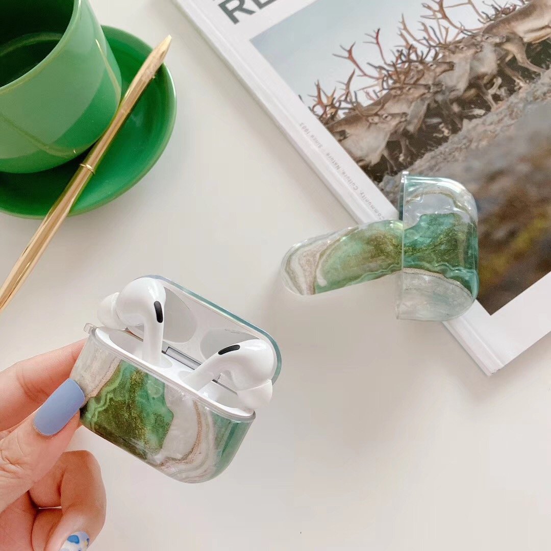Bulk Airpod Pro & Airpod 1/2 Rock Case Cover Green White Rock