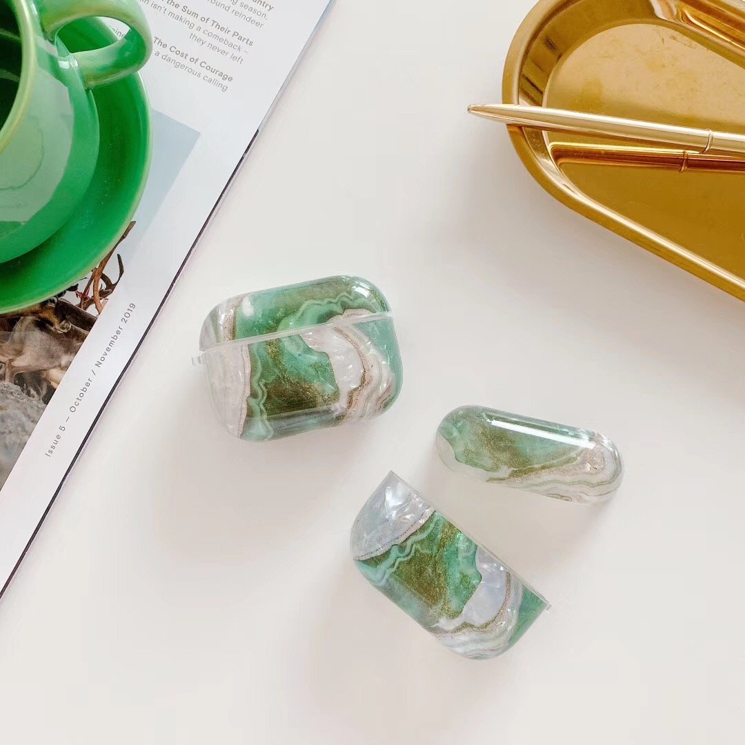 Bulk Airpod Pro & Airpod 1/2 Rock Case Cover Green White Rock