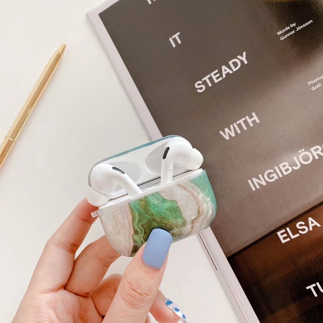 Bulk Airpod Pro & Airpod 1/2 Rock Case Cover Green White Rock