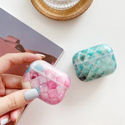 Bulk Airpod Pro & Airpod 1/2 Crystal Tile Case Cover Pink And Green