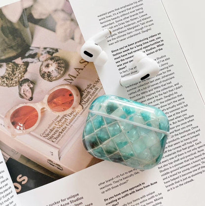 Bulk Airpod Pro & Airpod 1/2 Crystal Tile Case Cover Pink And Green