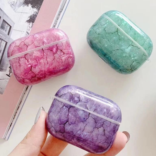 Bulk Airpod Pro & Airpod 1/2 Marble Case Cover Purple, Green, Pink Marble