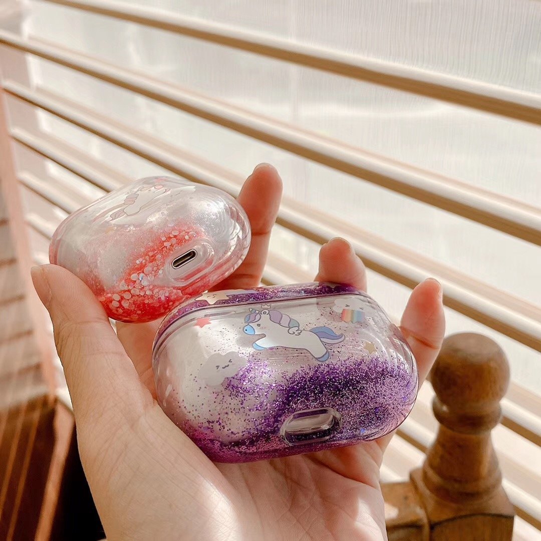 Bulk Airpod Pro & Airpod 1/2 Unicorn Glitter Case Cover Red, Purple