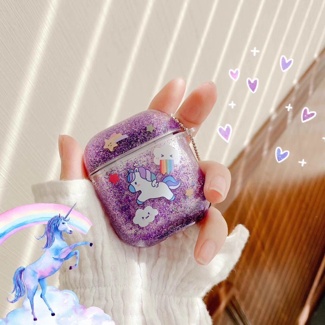 Bulk Airpod Pro & Airpod 1/2 Unicorn Glitter Case Cover Red, Purple