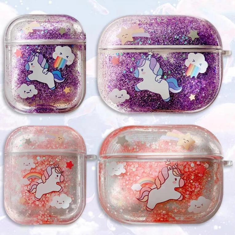Bulk Airpod Pro & Airpod 1/2 Unicorn Glitter Case Cover Red, Purple
