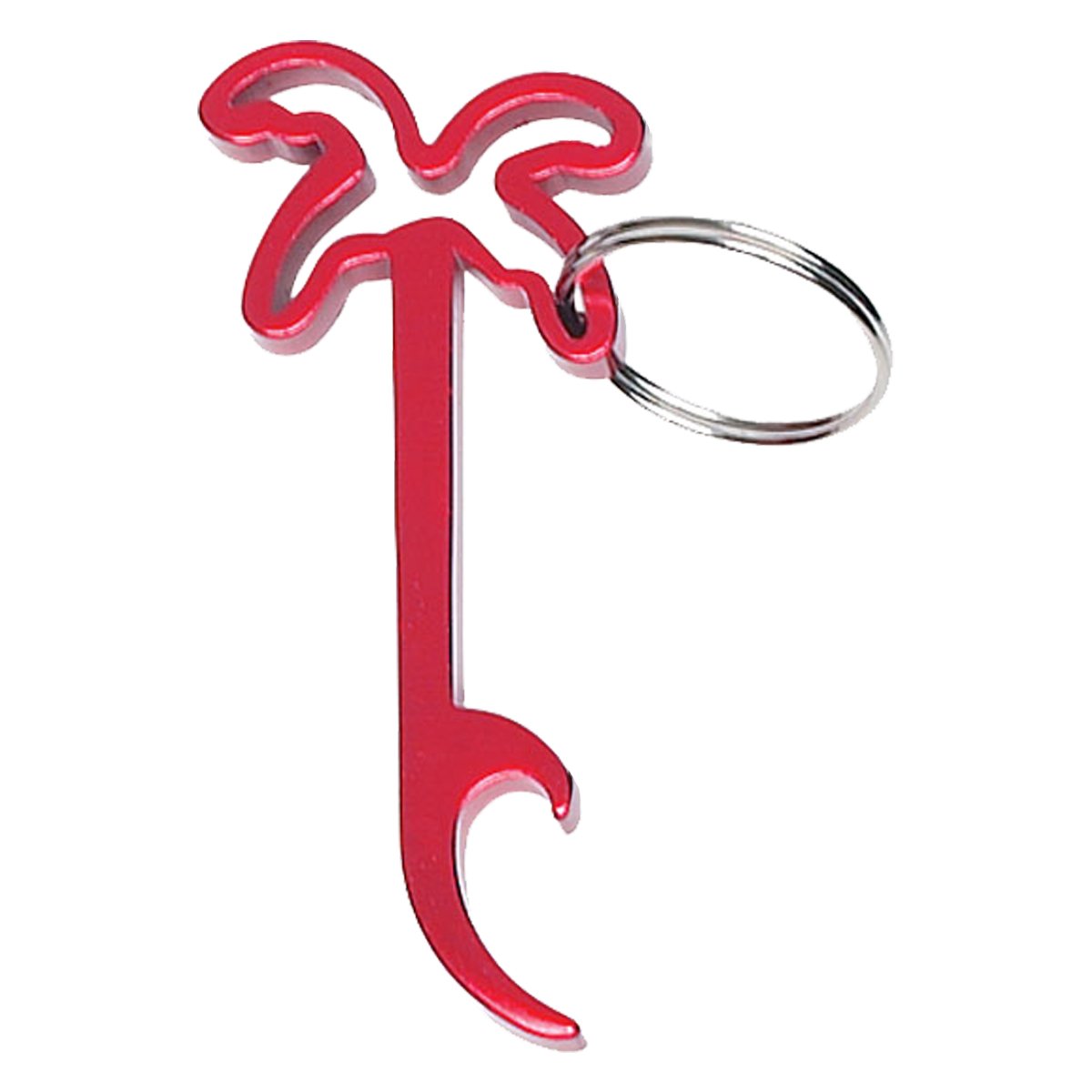 Promotional Custom Logo Plam Tree Bottle Opener Key Ring