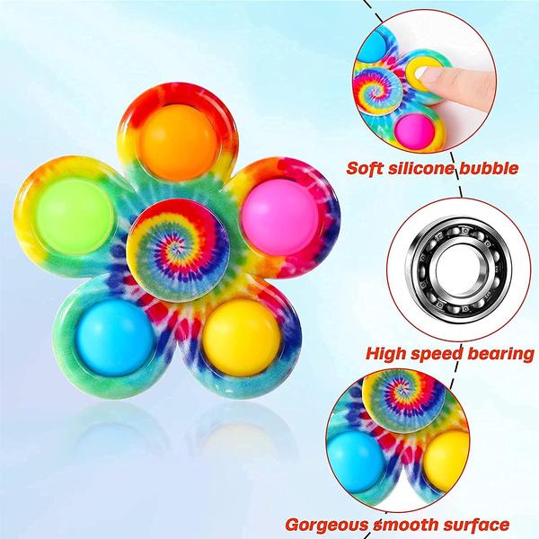 Wholesale Tie Dye Pop Fidget Spinner Toys, Printed Pop Spinners