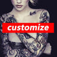 Custom Logo Metal Tattoo Sticker Custom Gold Flash Tattoo Sticker