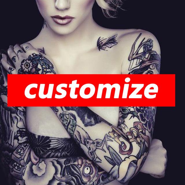 Custom Logo Metal Tattoo Sticker Custom Gold Flash Tattoo Sticker