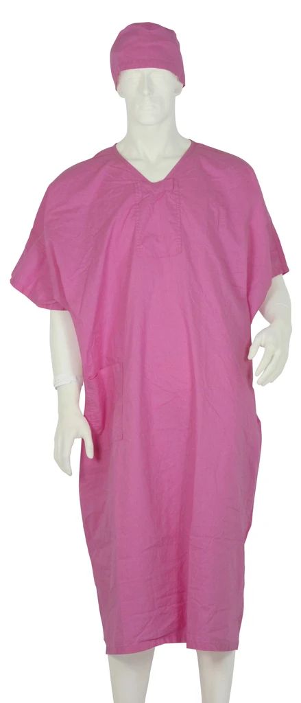 Custom Logo Washable Hospital Gowns, Promotional Gowns, Logo Printed Cotton Hospital Gowns