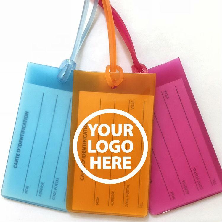 Promotional Custom Logo luggage tags, Travel Company Logo Giveaway Luggage Tags