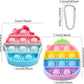 Bulk Push Pop Bubbles Fidget Toy Keychains, Mini Ice Cream Pineapple Bubble Popper Stress Reliever