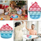 Bulk Push Pop Bubbles Fidget Toy Keychains, Mini Ice Cream Pineapple Bubble Popper Stress Reliever