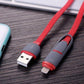Custom Logo 2 In 1 Micro Usb Cable Android, Apple Mobile Phone Charger
