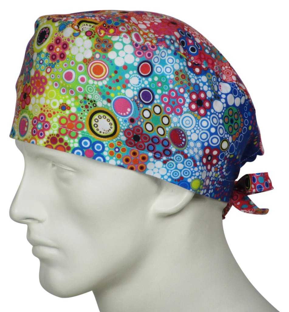 Bulk Scrub Caps, Printed Scrub Caps - One Size Fits All