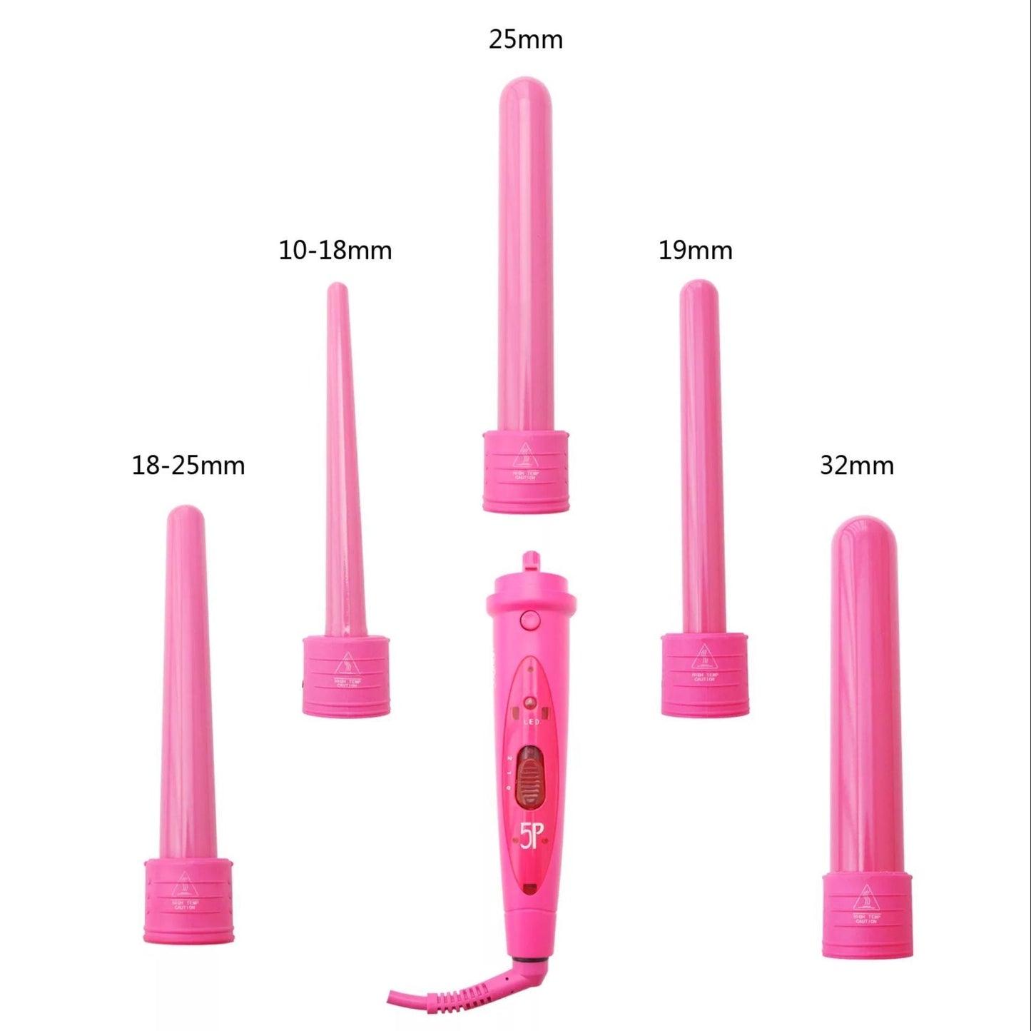 Wholesale 5 in 1 Professional Hair Curling Wand and Curling Iron Set - All Color